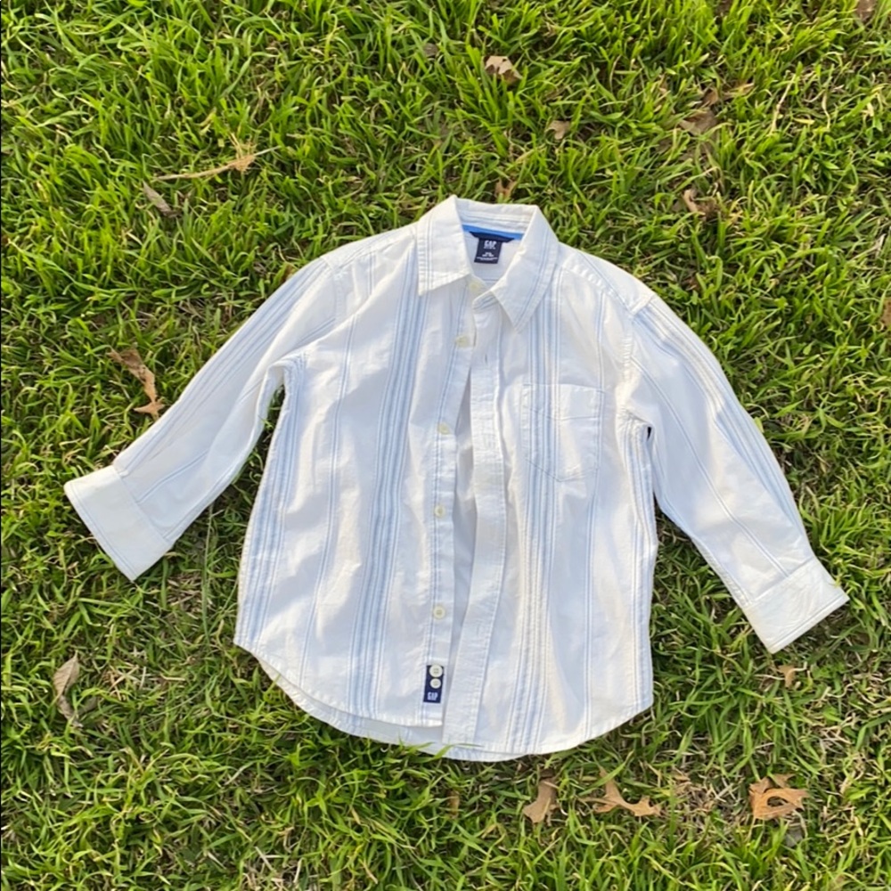 NWOT Blue striped GAP Kids button down